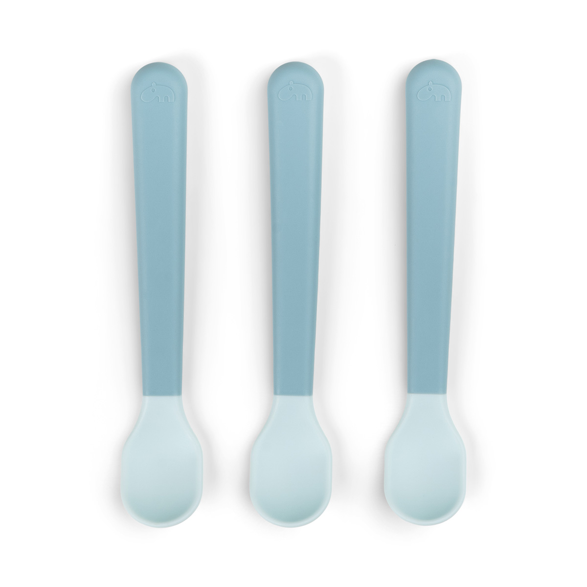 Done by Deer – Foodie easy-grip baby spoon 3-pack – Blue – 14 x 2,5 x 1 cm v:3319909