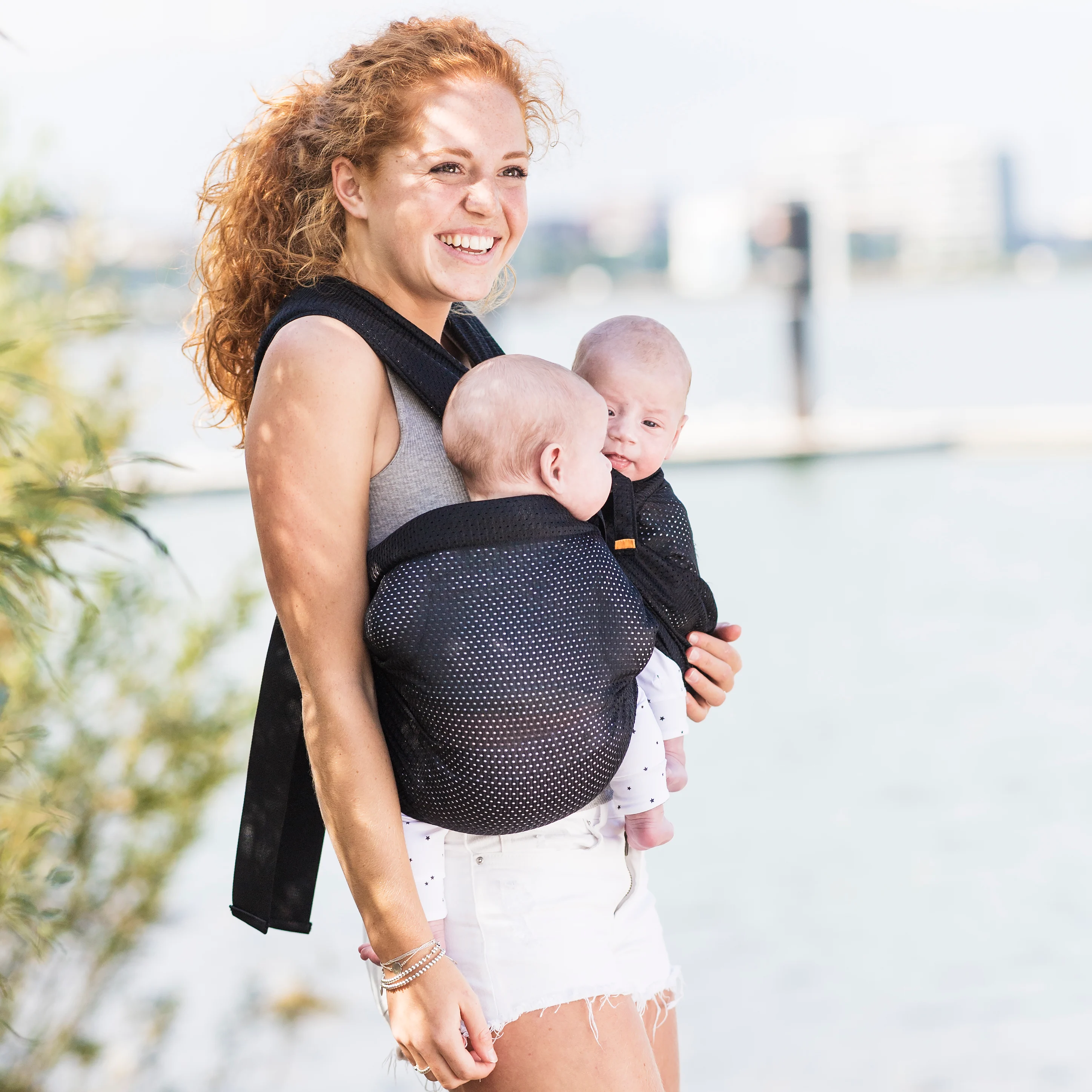 MiniMonkey – Baby Twin Carrier Black (MM8718144960310) – Black – Gratis frakt v:8025653