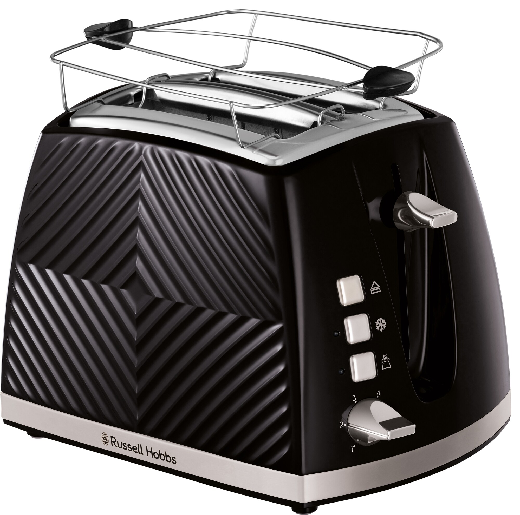Russell Hobbs - Groove 2S Toaster - Black - Black v:4383447