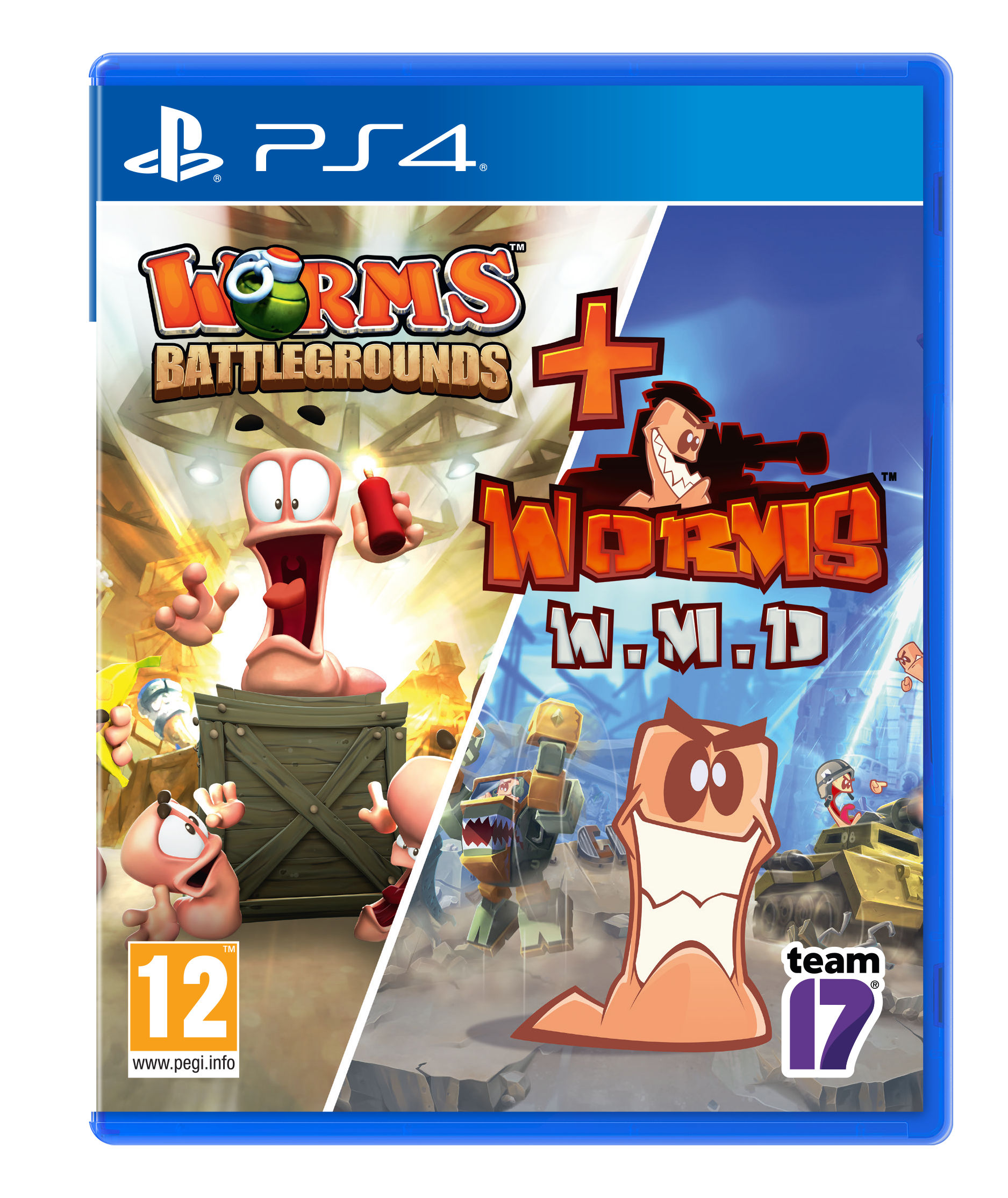 Worms Battlegrounds + Worms WMD Double Pack - PlayStation 4 - Engelsk - Double Pack v:3087828