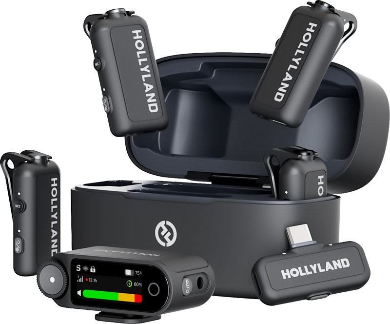 Hollyland – LARK MAX 2 Combo 4-personers versjon med kameramottaker + USB-C-mottaker – Gratis frakt v:8628255