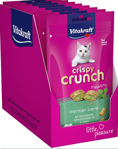 Vitakraft - Cat treats - 8 x Crispy Crunch with peppermint oil 40g (bundle) v:2240763