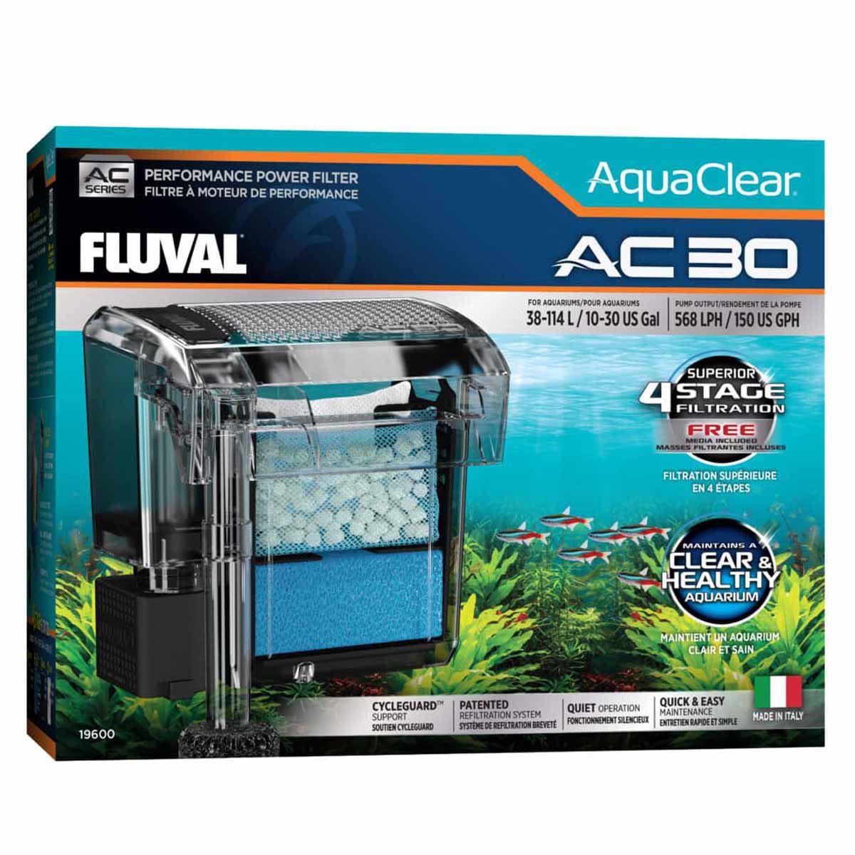 Fluval – AquaClear AC 30 Hang-On Filter – 569 L/H – 38–114L – Gratis frakt v:5969572 Fluval – AquaClear AC 30 Hang-On Filter – 569 L/H – 38–114L – Gratis frakt v:5969572