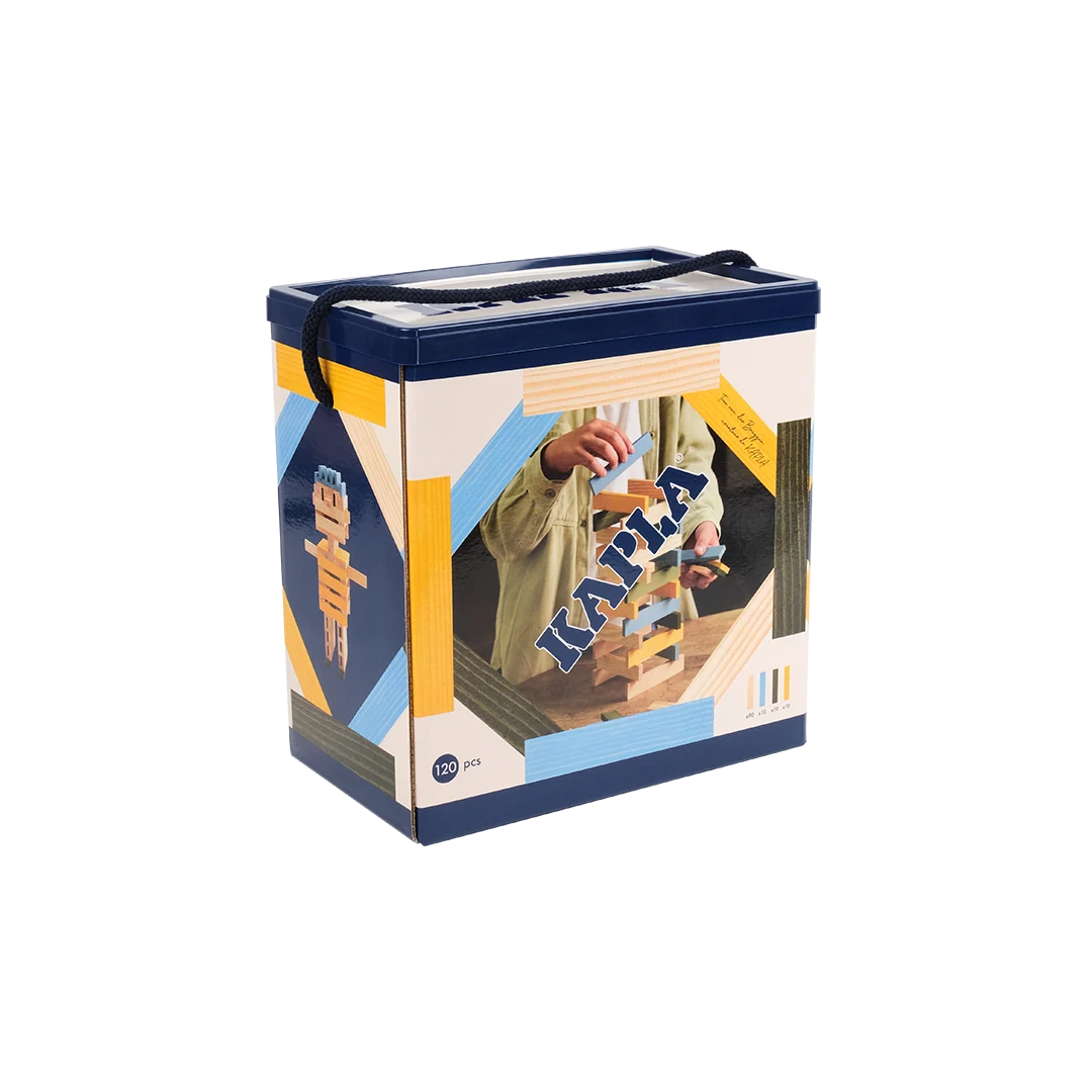 Kapla – 120 Box – Natural, Light Blue, Yellow & Green – Natural, Light Blue, Yellow & Green – Gratis frakt v:5694707
