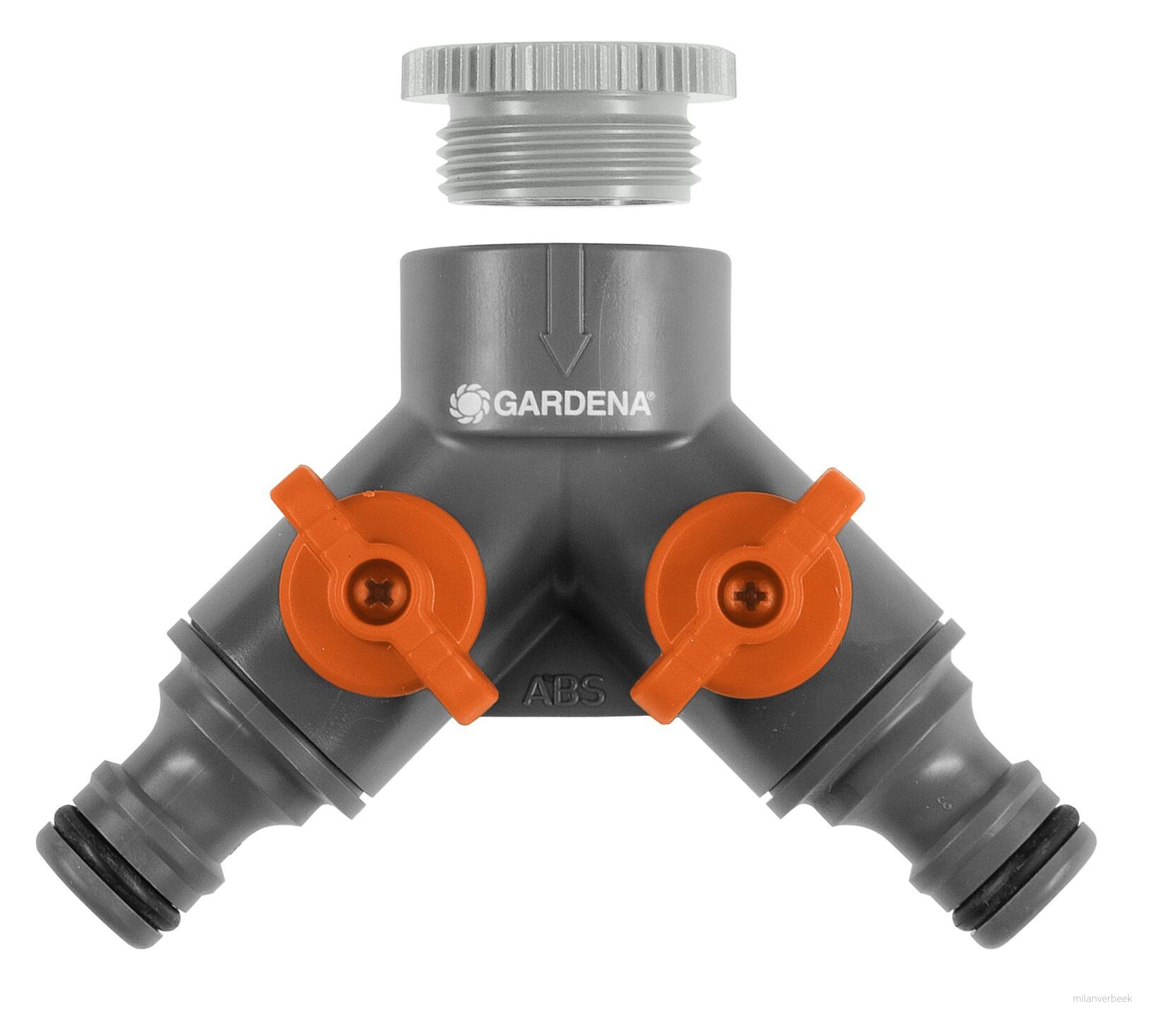 Gardena - 2-way valve - 26.5 mm (G 3/4 inch) and 21 mm (G 1/2 inch) thread - with adapter v:9211233