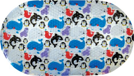 Bath Mat Slip Resistant Polar Animals – Blue – 70 x 39 cm. v:1586445