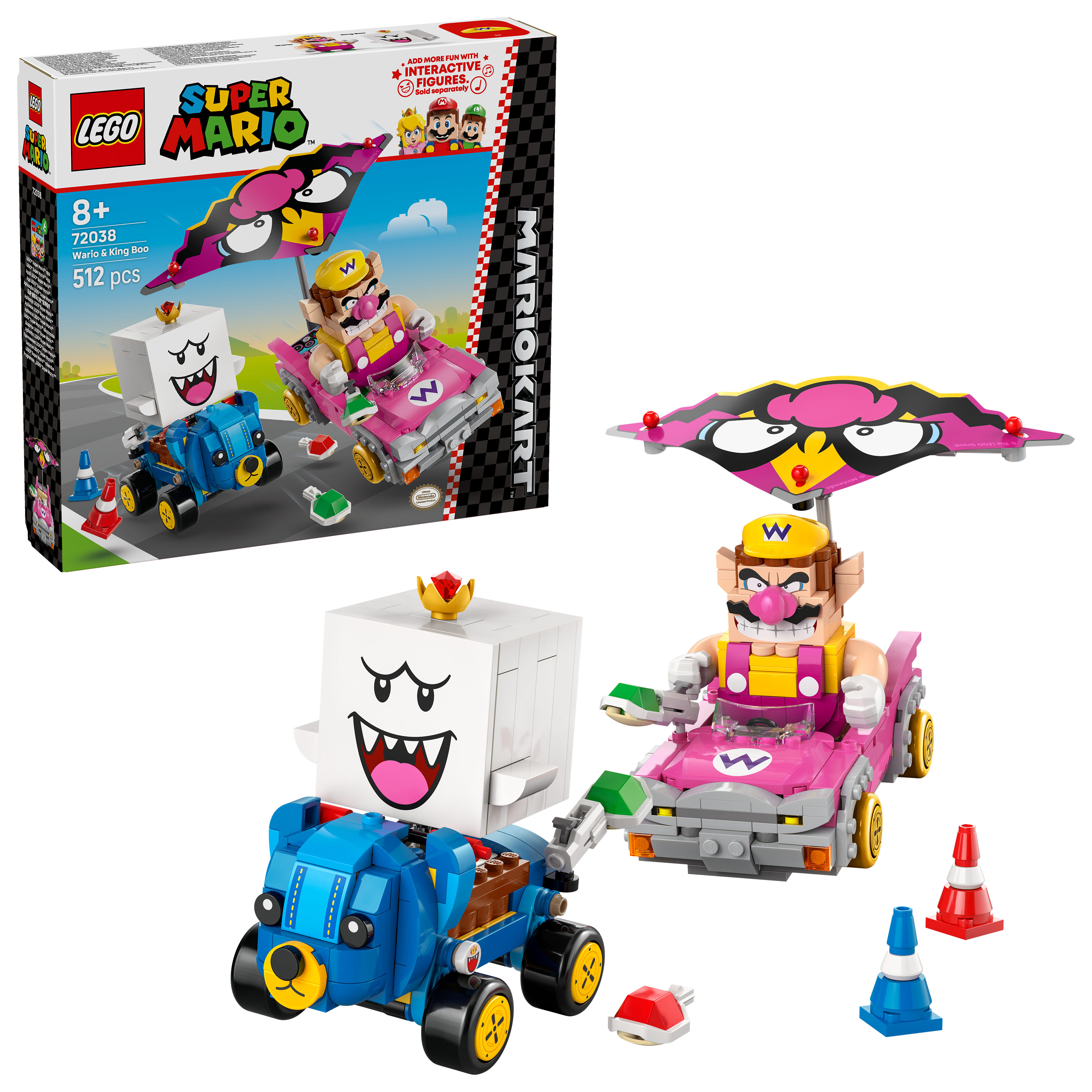 LEGO - Super Mario - Mario Kart™ – Wario og King Boo (72038) - Gratis frakt v:3361810