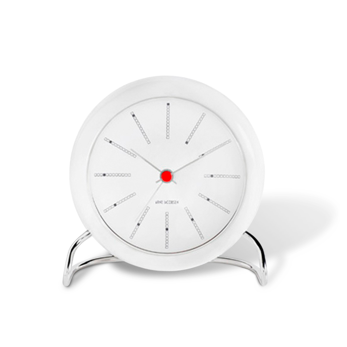 Arne Jacobsen – Bankers Bordklokke – Ø11 cm – Hvit – White – Gratis frakt v:5033197 Arne Jacobsen – Bankers Bordklokke – Ø11 cm – Hvit – White – Gratis frakt v:5033197