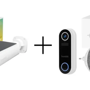 Hombli – Eco-Friendly Security Bundle: Hombli Smart Solar Cam 2K + Hombli Smart Doorbell Pack – Gratis frakt v:5021541