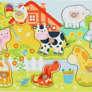 GOKI – Farm animals, lift-out puzzle – (57392) v:9726497 GOKI – Farm animals, lift-out puzzle – (57392) v:9726497