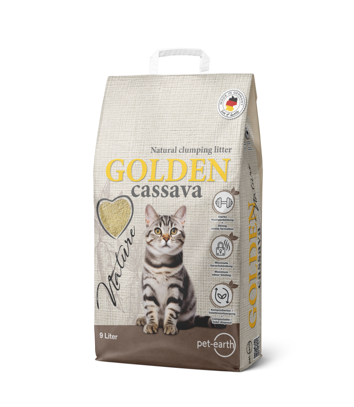 GOLDEN cassava - Nature - 9 liter catlitter v:5987561