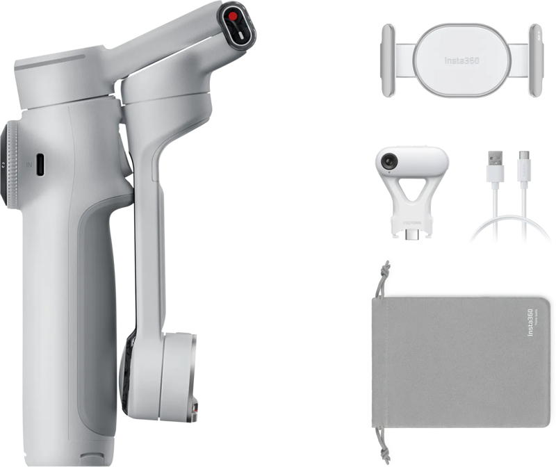 Insta360 – Flow 2 AI Tracker Bundle (Stone Grey) – Gratis frakt v:6093721