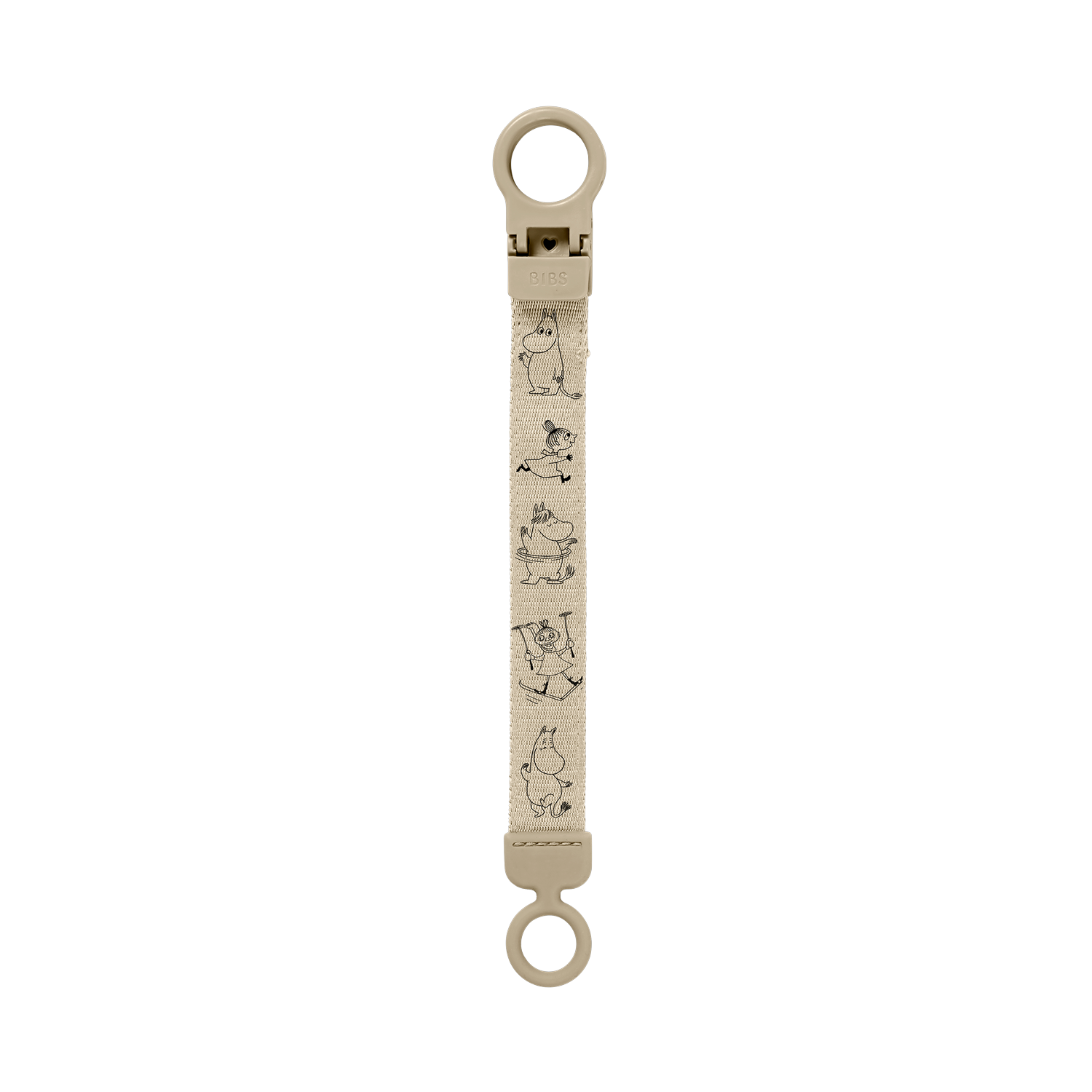BIBS - Moomins Pacifier Clip Loop - Vanilla - Onesize v:3859770