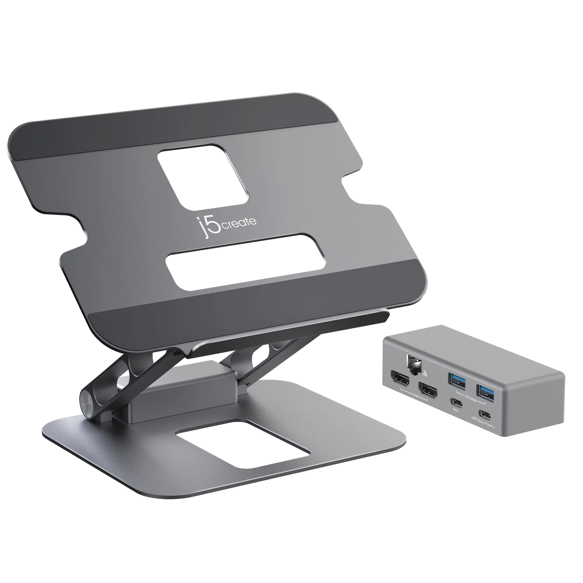 J5create – Multi-Angle Dual 4K Docking Stand – Gratis frakt v:5462102