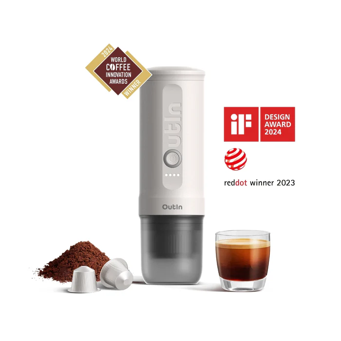 OUTIN – NANO PORTABLE ESPRESSO MACHINE WHITE – White – Gratis frakt v:8703888 OUTIN – NANO PORTABLE ESPRESSO MACHINE WHITE – White – Gratis frakt v:8703888