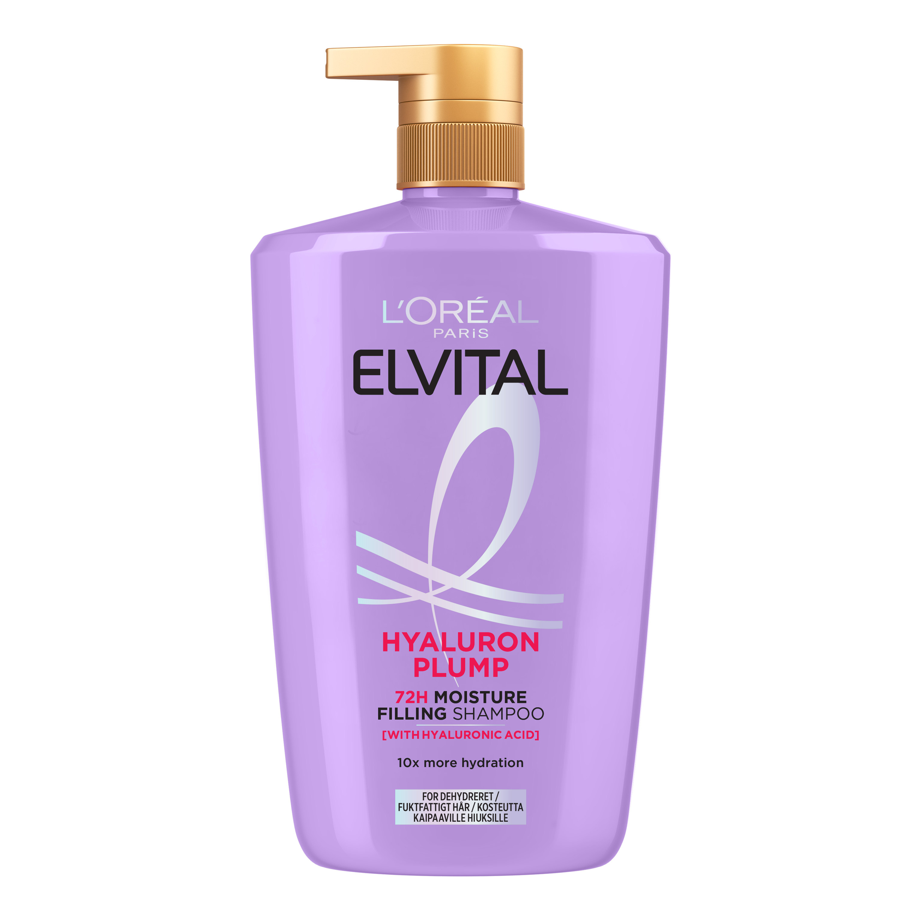 L'Oréal – L'Oréal Paris Elvital Hyaluron Plump Sjampo til dehydrert hår – 1000 ml v:2272844