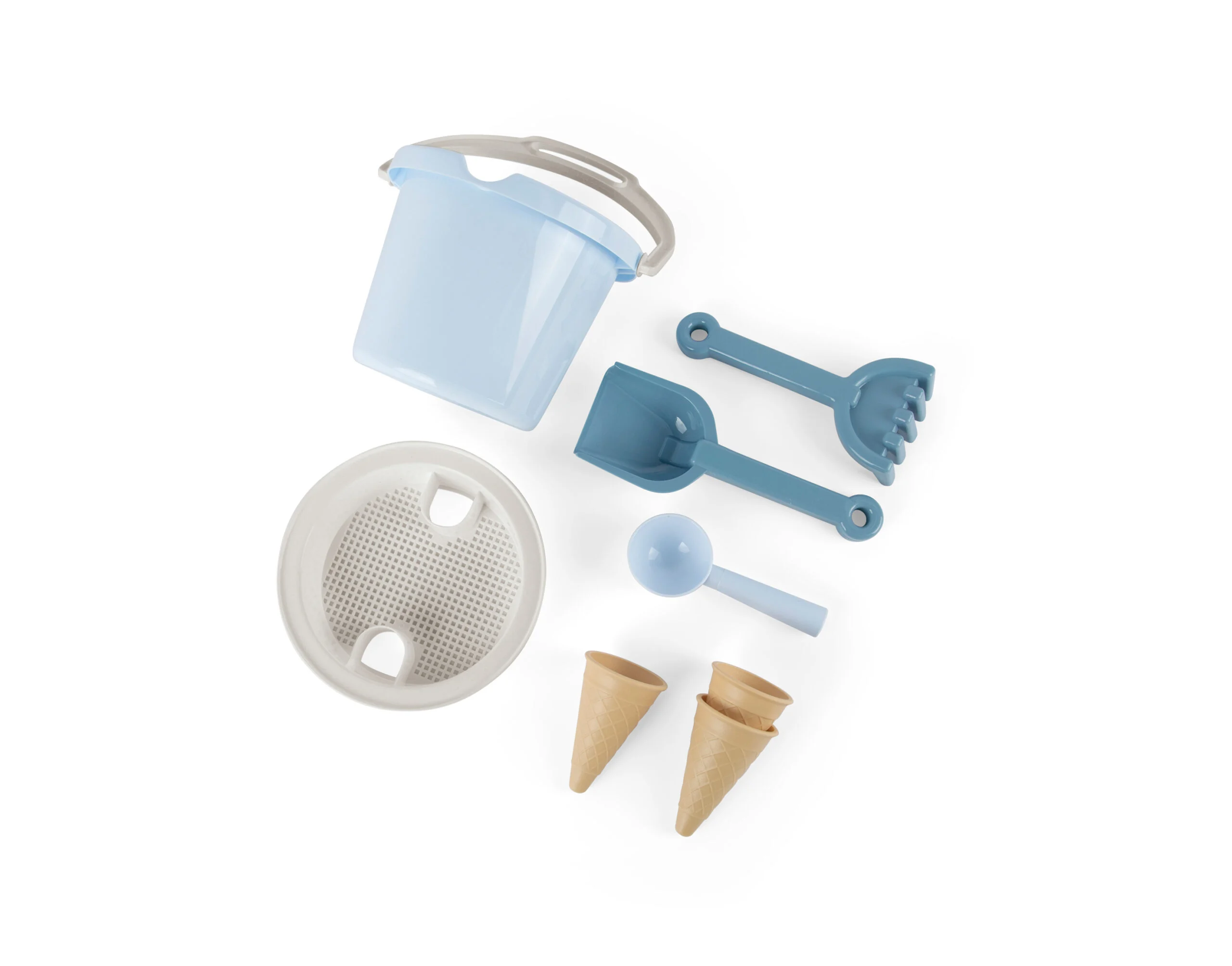 Dantoy - Bucket set w. Ice cream cones - Blue (4802) - Blue v:5448776