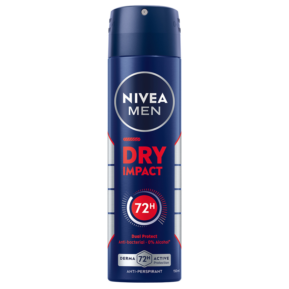 Nivea - Dry Impact Male Spray - 150 ml v:2803228