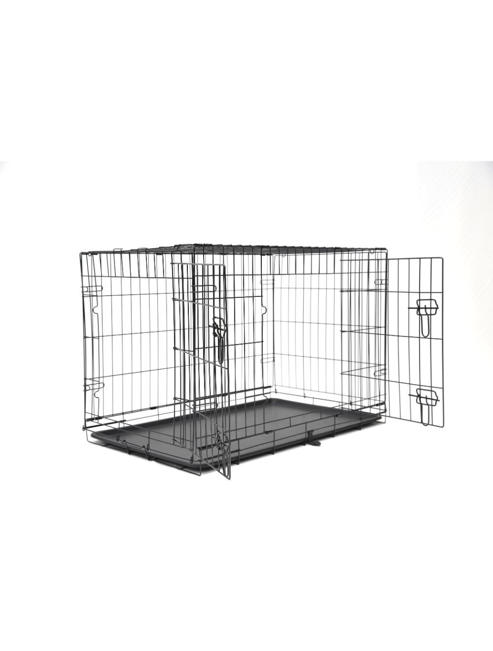 Nordic Paws - Wire cage black XXL 122 x 74 x 80 cm- (540058524692) - XXlarge - Gratis frakt v:7437483