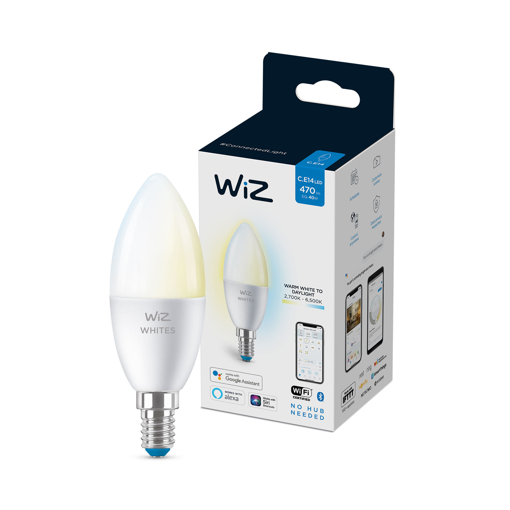 WiZ – C37 Candle E14 Tunable White for Smarthus v:3008106 WiZ – C37 Candle E14 Tunable White for Smarthus v:3008106