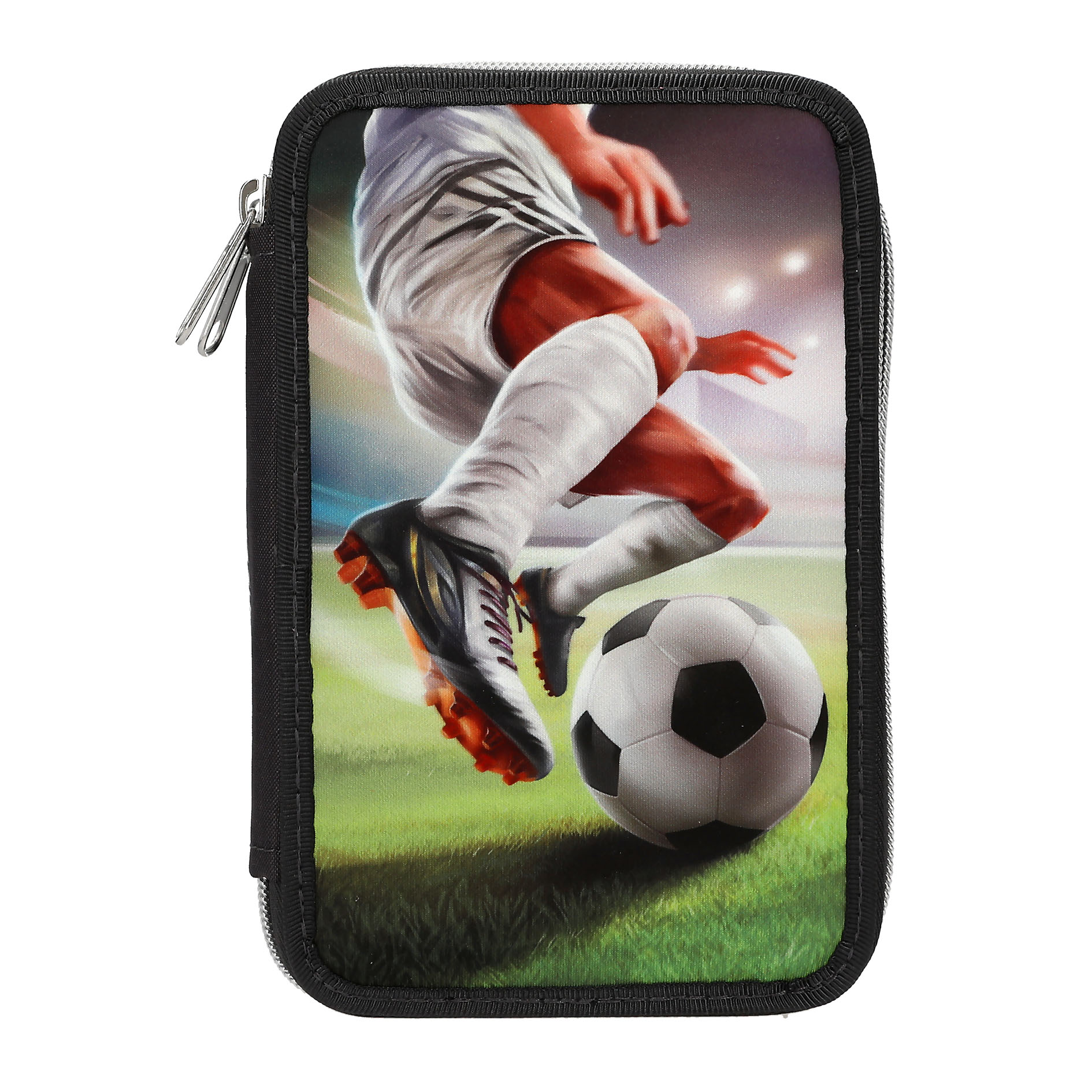 Dino World – Action World Double Pencil Case Football – Dark Grey v:6066732