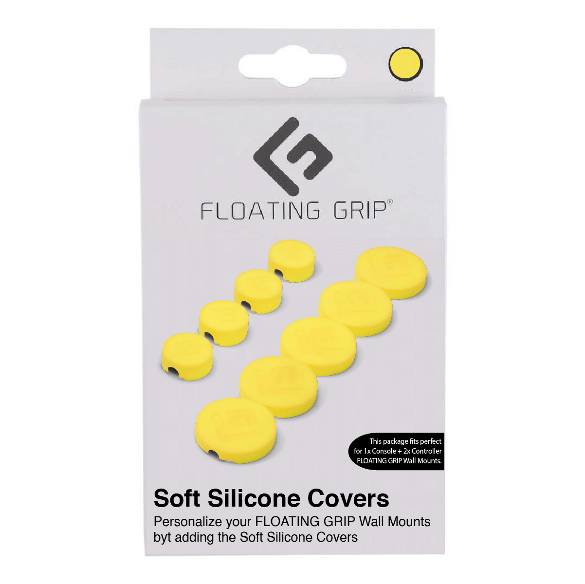 FLOATING GRIP Soft Silicon Covers for wall mounts – Yellow – PlayStation 5 – Engelsk – Standard v:1030905