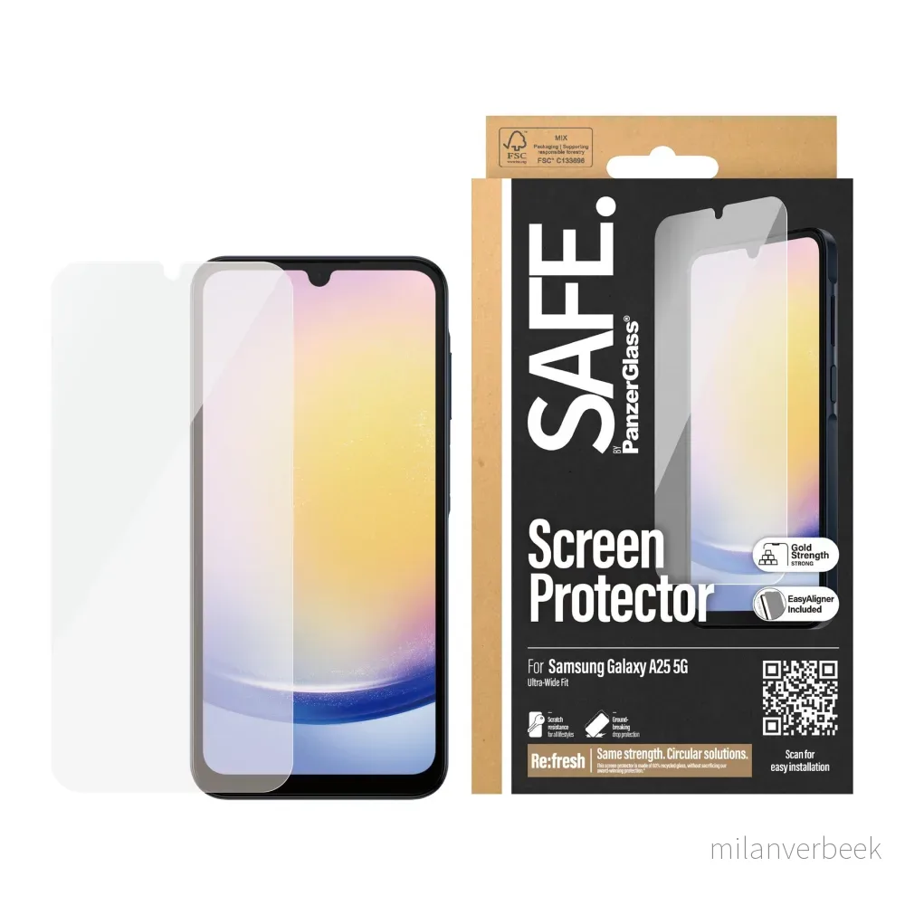 SAFE by PanzerGlass - Screen Protector - Samsung Galaxy A25 5G - Ultra-Wide Fit v:4594344
