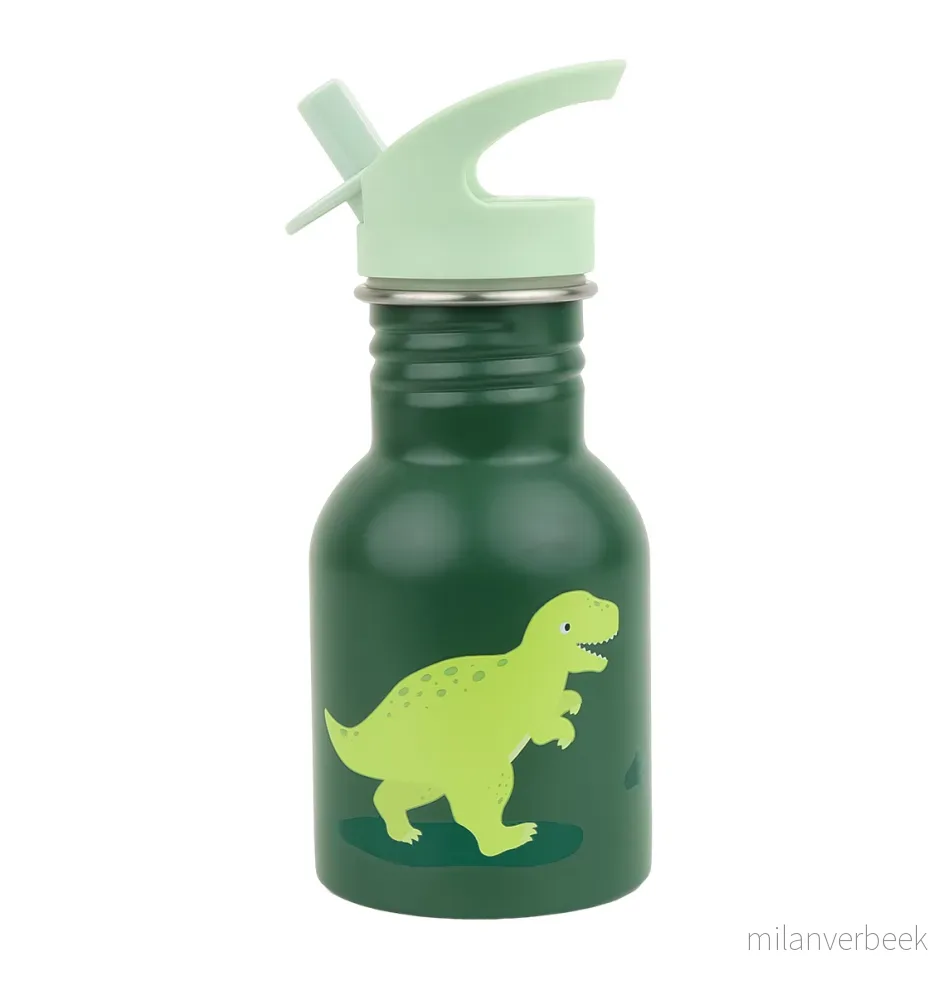 A little lovely company - Little stainless steel drink bottle - Dinosaur - 7 x 17 x 7 cm v:3979921