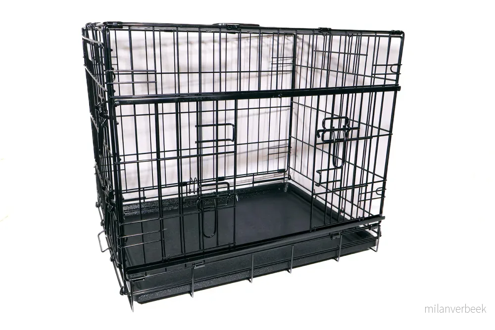 Active canis - Premium Slidingdoor Cage - Black - 107 x 71 x 79 - Gratis frakt v:3702797
