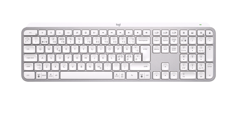 MX Keys S Avansert trådløst, bakbelyst tastatur – Pale Grey – Gratis frakt v:5299002