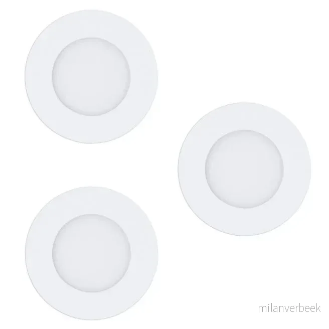 EGLO 3x Fueva-Z Smart Innfelte Downlights Ø8.5 – Justerbar Hvit – Zigbee/Bluetooth v:3679774