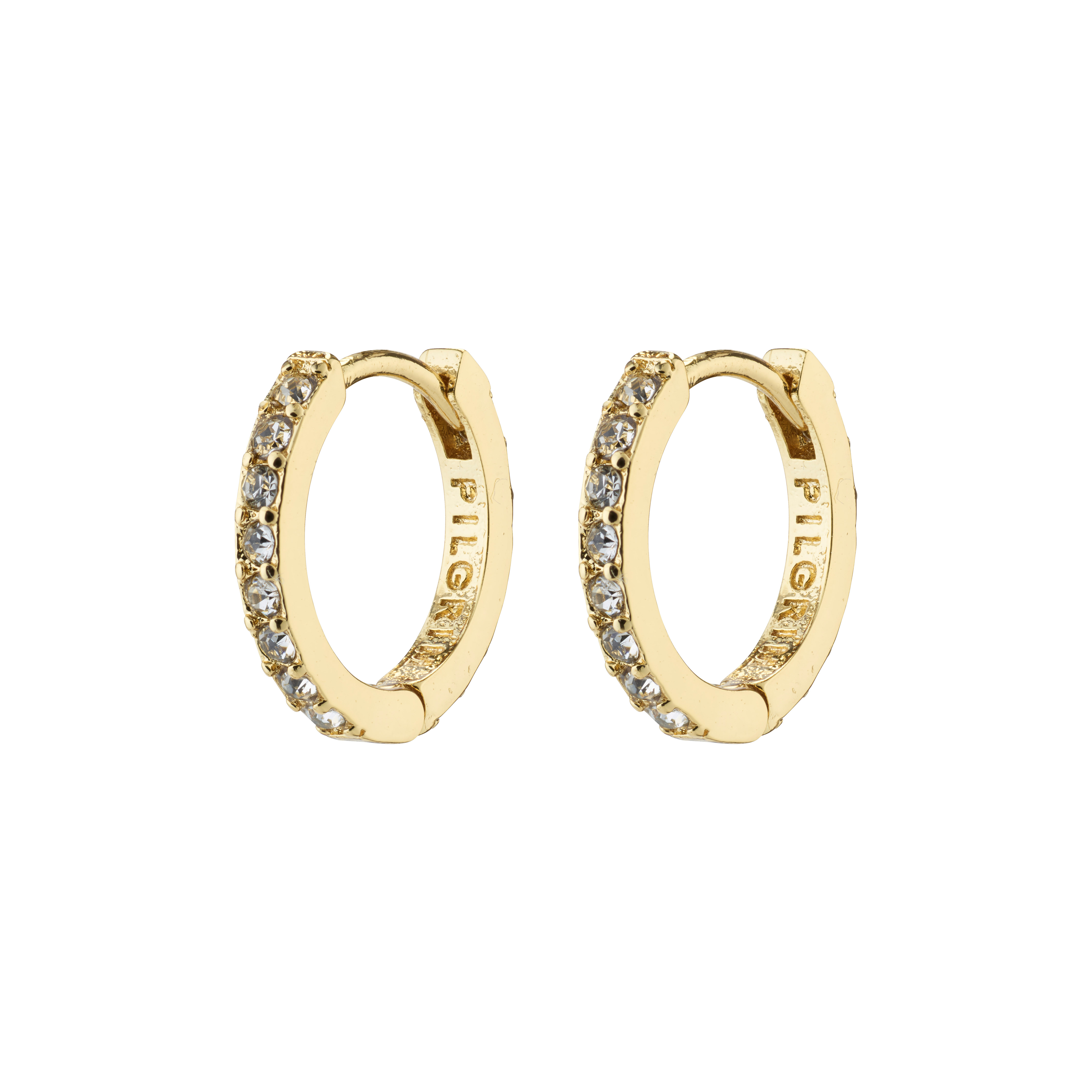 PILGRIM - EBNA Small Crystal Hoops - Gold-Plated - 13 mm v:1439892
