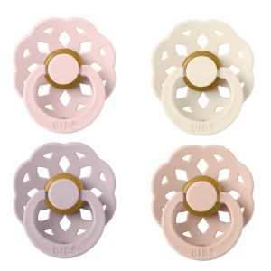 BIBS – Pacifier Boheme 4 PACK – Dusky Lilac & Blush Mix – Size 2 – Bundle v:7194037