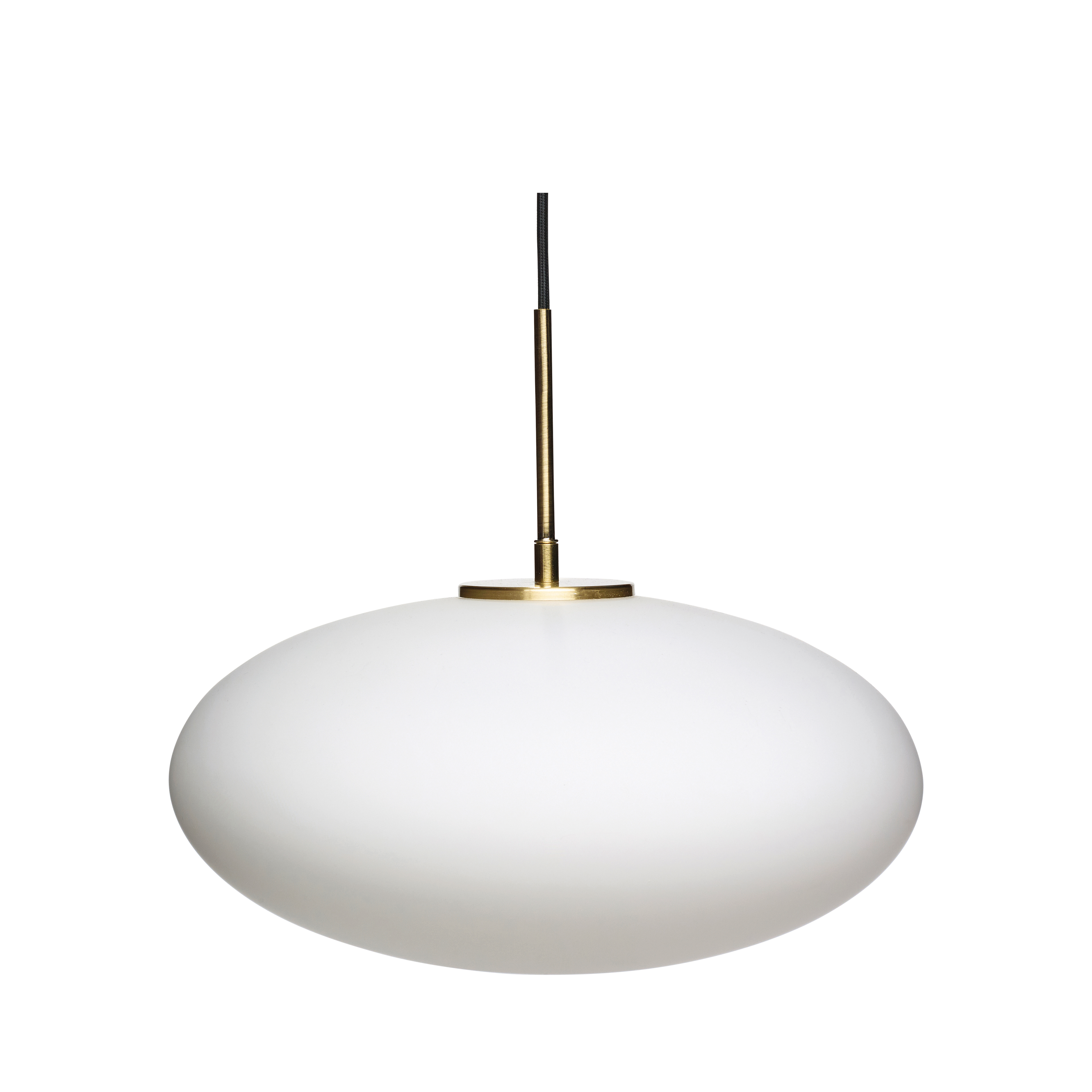 Hübsch - Muse Pendant Ellipse - White - ø40xh36cm - Gratis frakt v:3433829