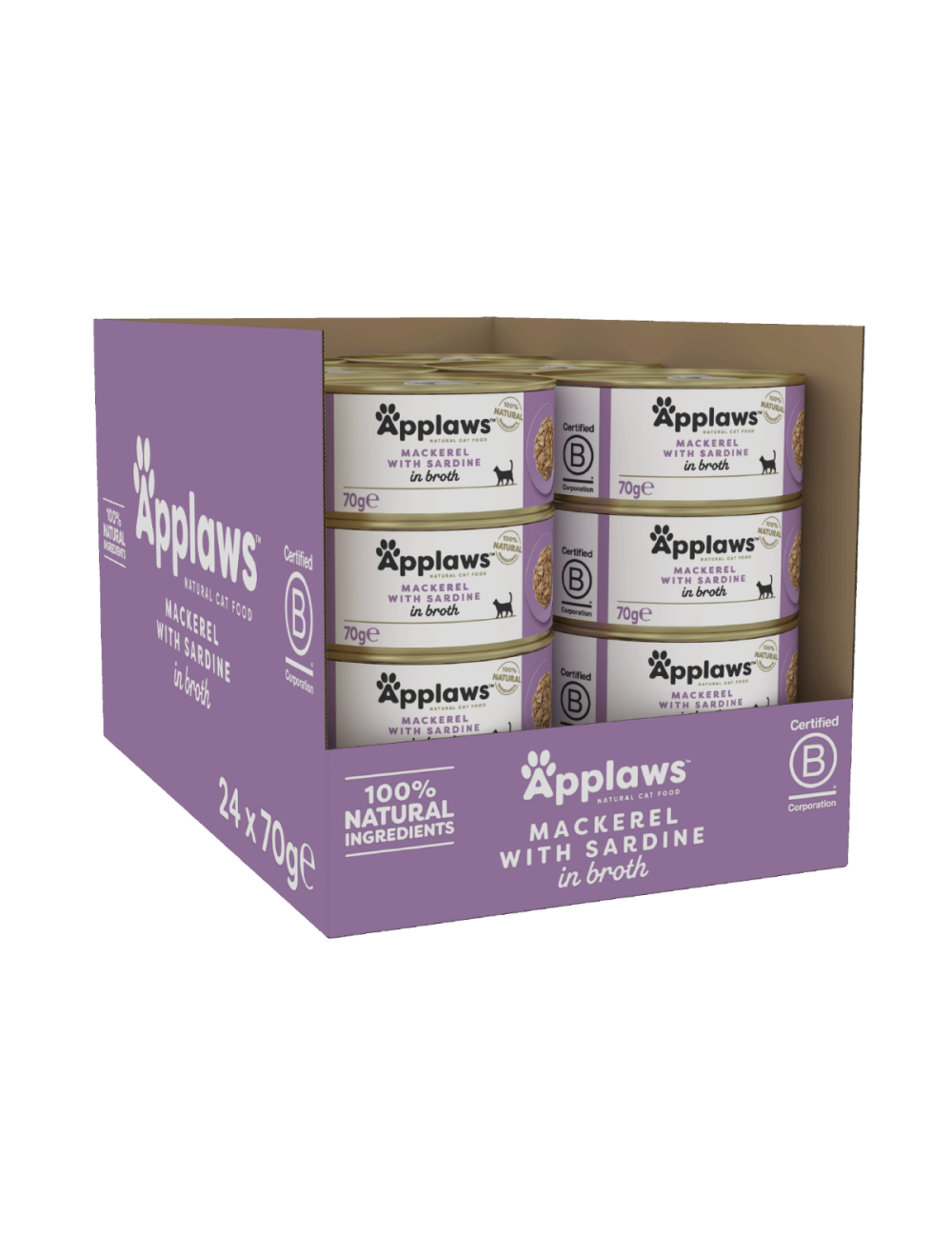 Applaws - 24 x Wet Cat Food 70 g - Makrel & Sardin - 1.68 - Makrel & Sardin v:7378383