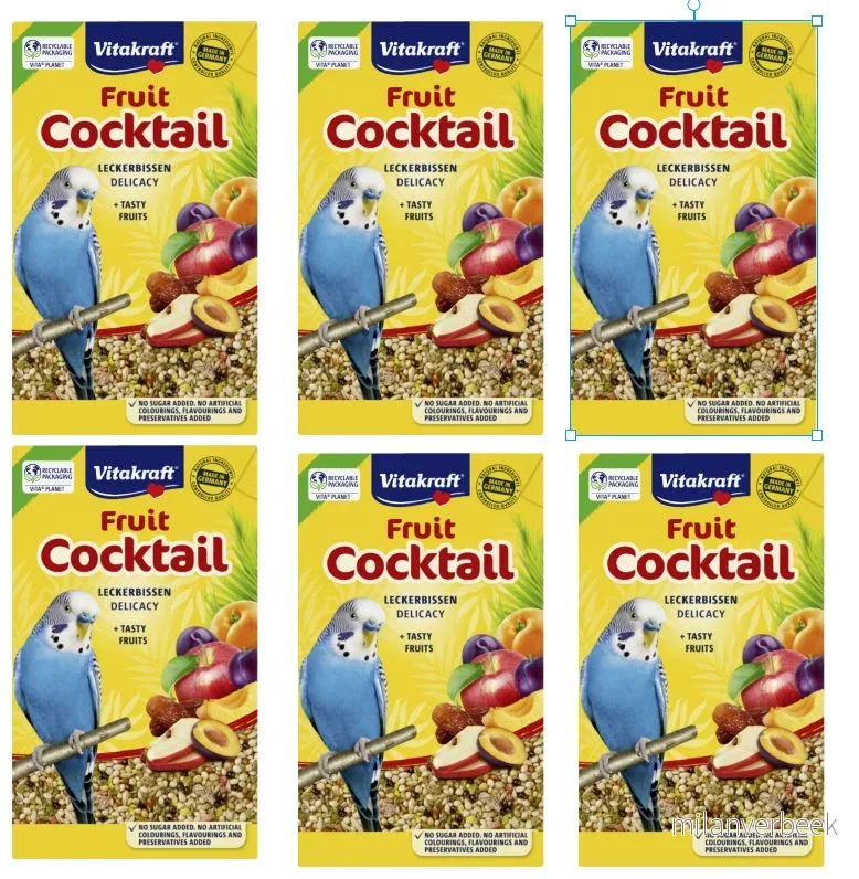 Vitakraft - 6 x Fruit Cocktail for budgies v:4004212