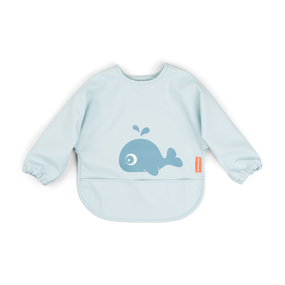 Done by Deer – Sleeved pocket bib – Wally Blue – Længde front: 35 cm, Ærme bredde: 72 cm v:2661962 Done by Deer – Sleeved pocket bib – Wally Blue – Længde front: 35 cm, Ærme bredde: 72 cm v:2661962