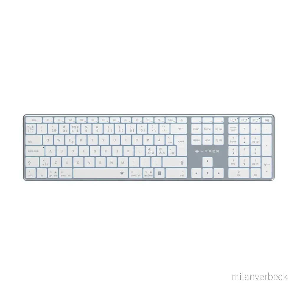 Hyper - Wireless Keyboard (Nordic) Bluetooth 5.0 Space Grey - Gratis frakt v:8979252