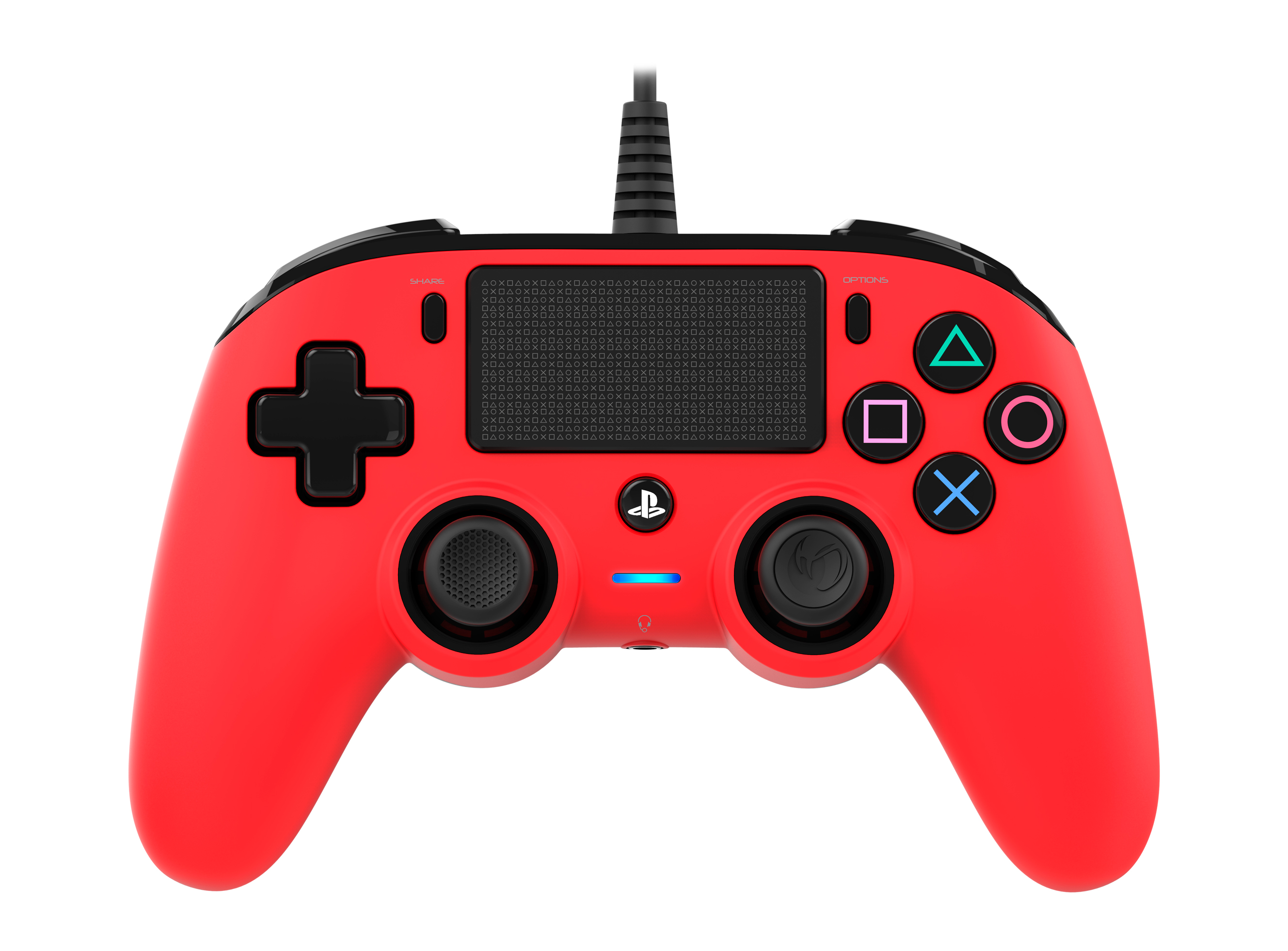 Nacon Compact Controller (Red) - PlayStation 4 - Red - Engelsk - Standard v:8027916