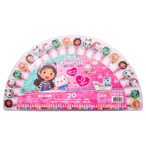 Kids Licensing – Gabby's Dollhouse – 20 Pencil/Colour Pencil Set (033707053) v:7553265