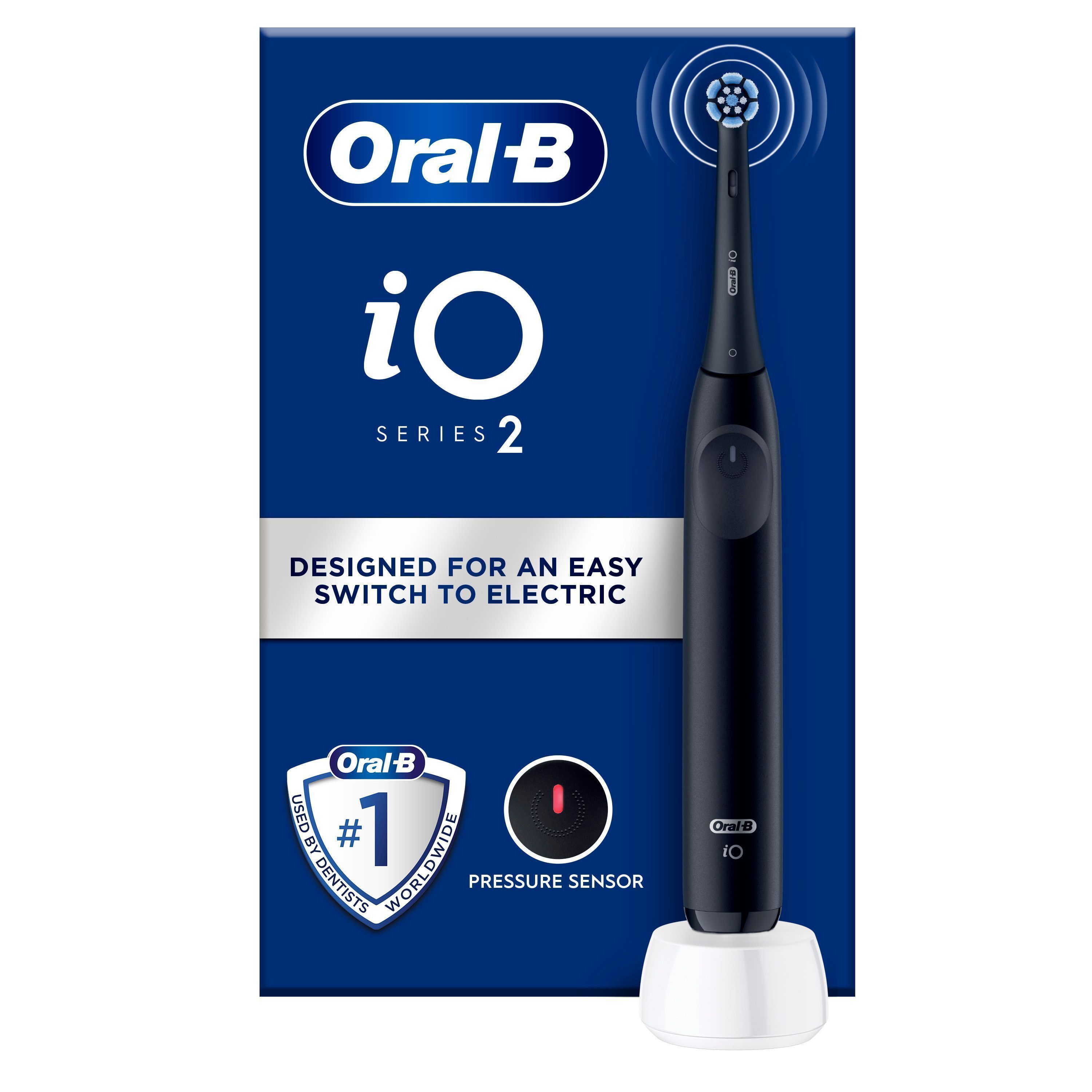 Oral B - iO 2 Elektrisk Tannbørste - Night Black - Gratis frakt v:1420510