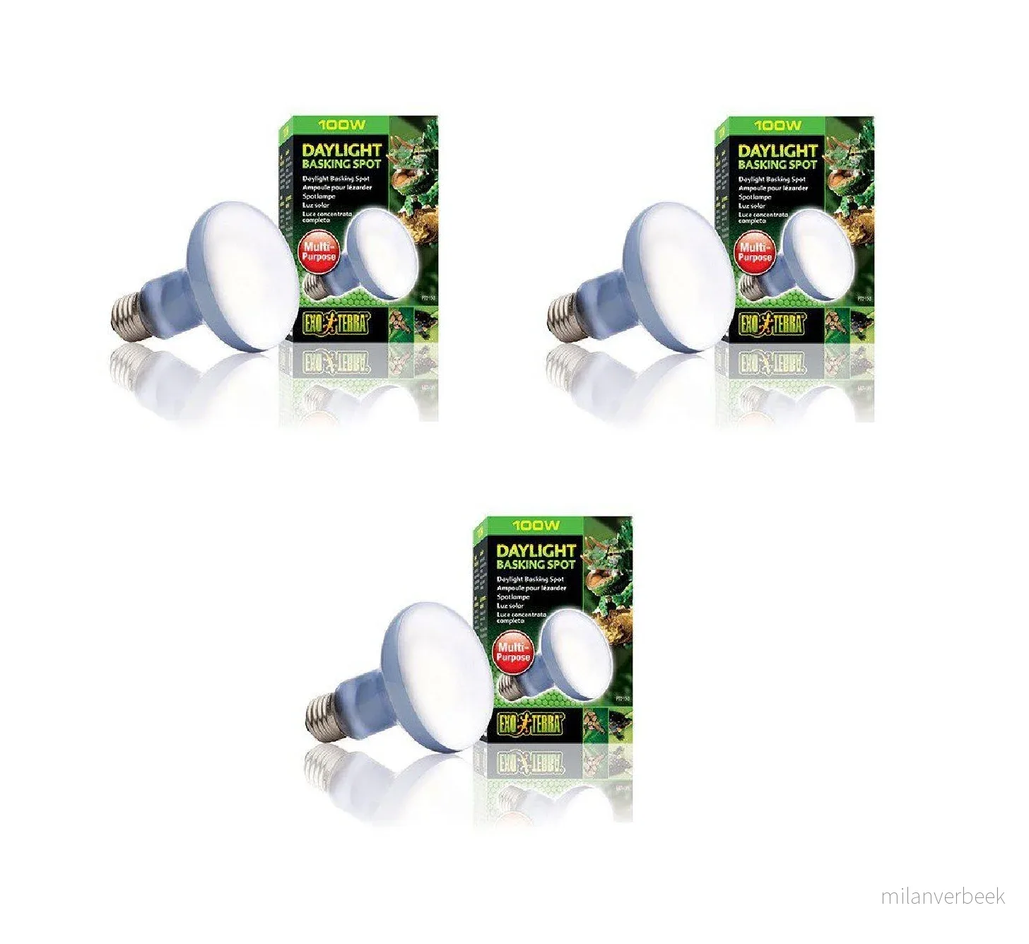 Exo Terra - 3x Daylight Basking Spot 100W R25 E27 - Bundle (220.2730) v:9376980