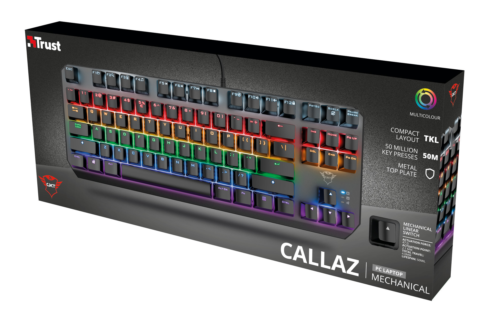 TRUST GXT834 CALLAZ TKL KEYBOARD ND - Gratis frakt v:2348705