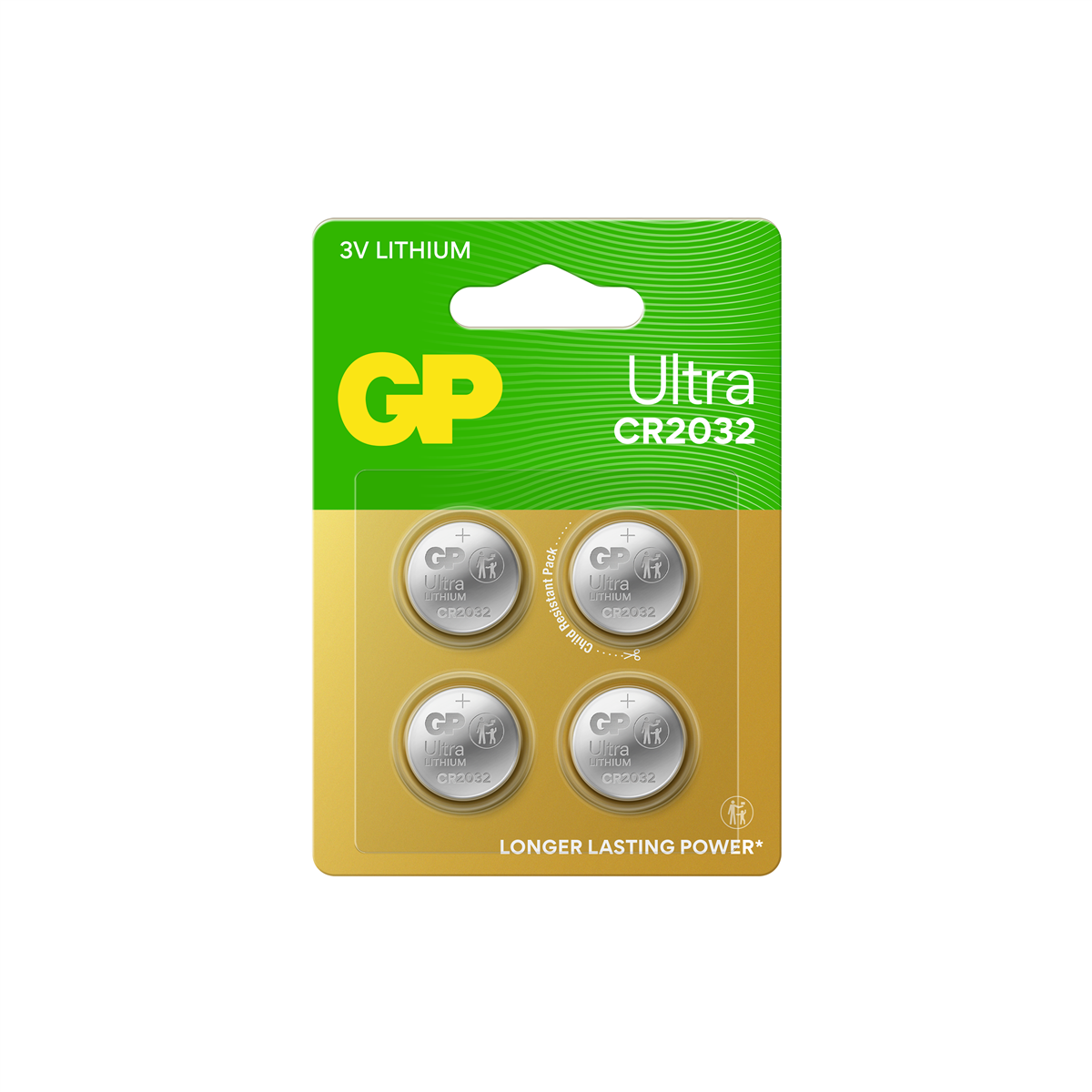 GP – Ultra Lithium Cell Battery CR2032, 3V (4-pack) v:9593173