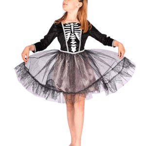 Den Goda Fen – Skeleton Dress w. Headband – Black – 116 v:8201697