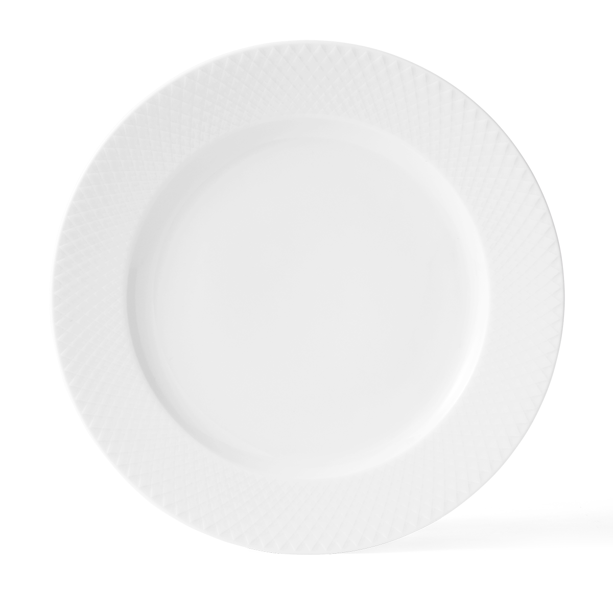 Lyngby Porcelæn – Rhombe Hvit Middagstallerken – Ø27 cm v:6860950