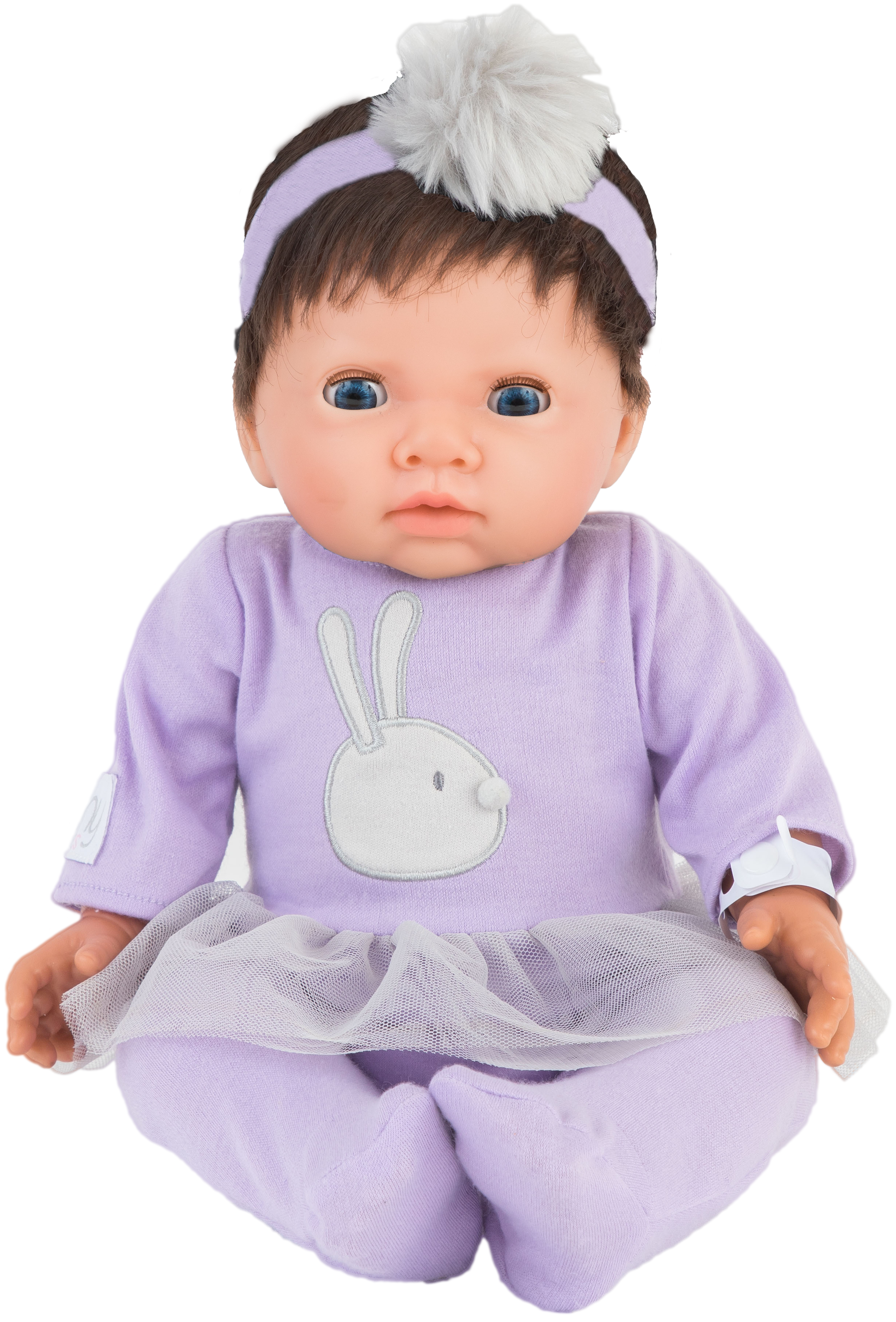 Tiny Treasure - Doll w/ Brown Hair & Purple Tutu Dress (30140) - Gratis frakt v:4767609