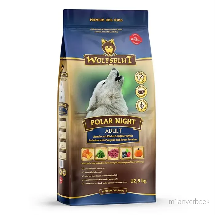 Wolfsblut - Dogfood - Polar Night 12,5 kg - Dry food with reindeer meat and pumpkin - Gratis frakt v:2798722