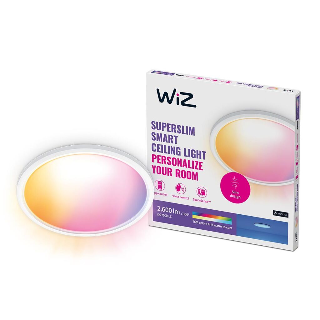 Wiz – SuperSlim WiZ Taklampe 22W – Smart RGB-belysning – Gratis frakt v:2370396 Wiz – SuperSlim WiZ Taklampe 22W – Smart RGB-belysning – Gratis frakt v:2370396