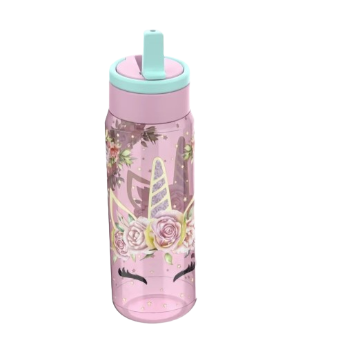 Kids Licensing – Unicorn Flowers – Water Bottle (090208716-21000356) v:8578170
